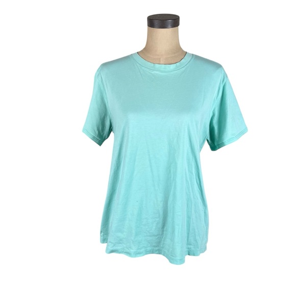 lululemon athletica Tops - Lululemon Classic-Fit Cotton-Blend T-Shirt light‎ blue SZ 6